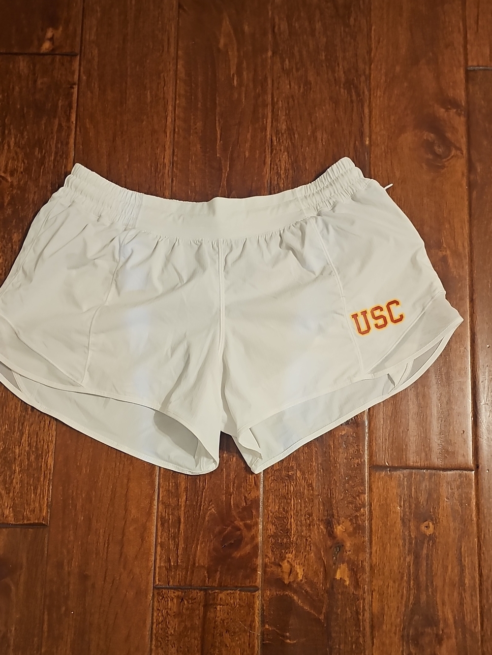 Lululemon x USC Hotty Hot 4 Inch Shorts White
